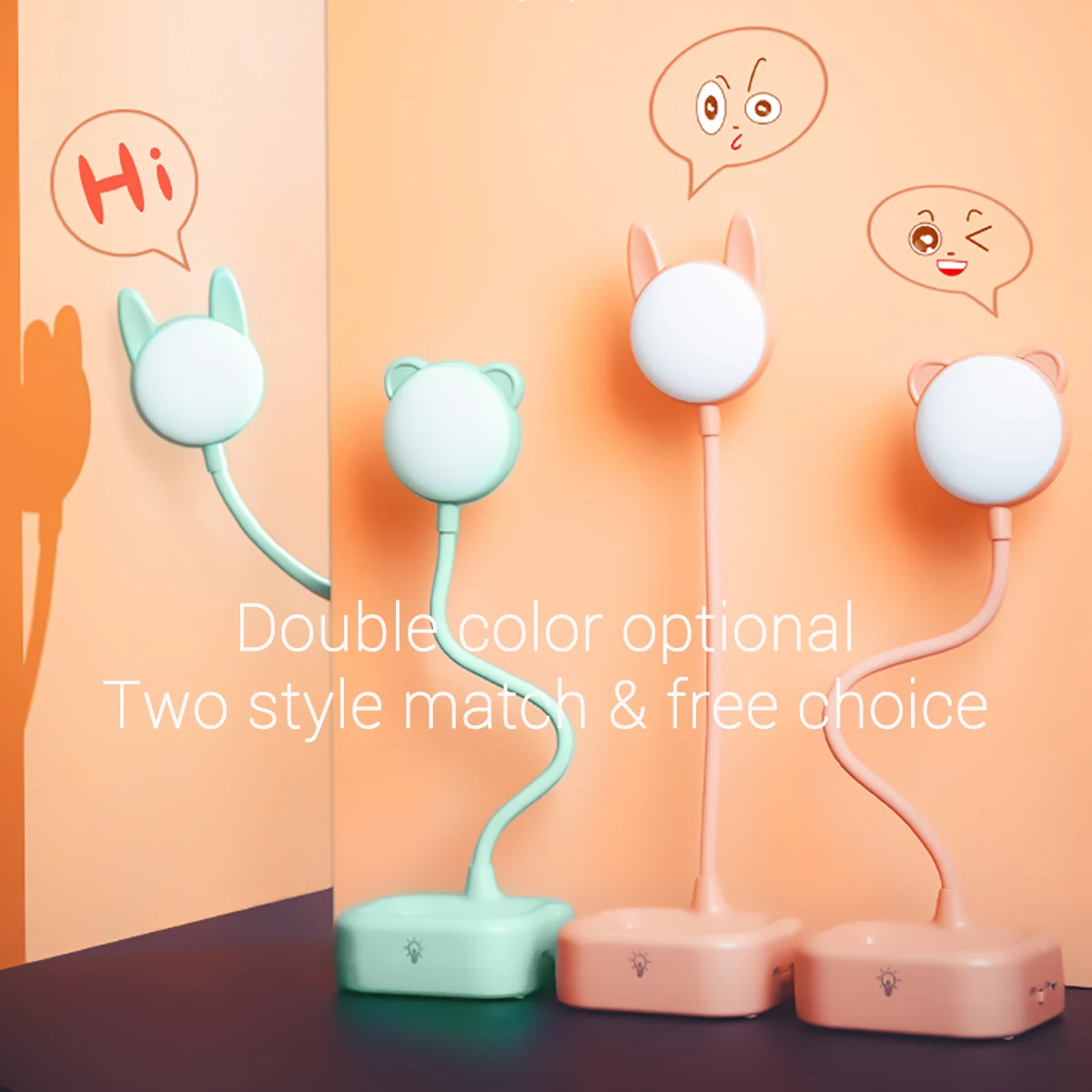 USB перезаряжаемая Светодиодная настольная лампа с сенсорным регулированием для