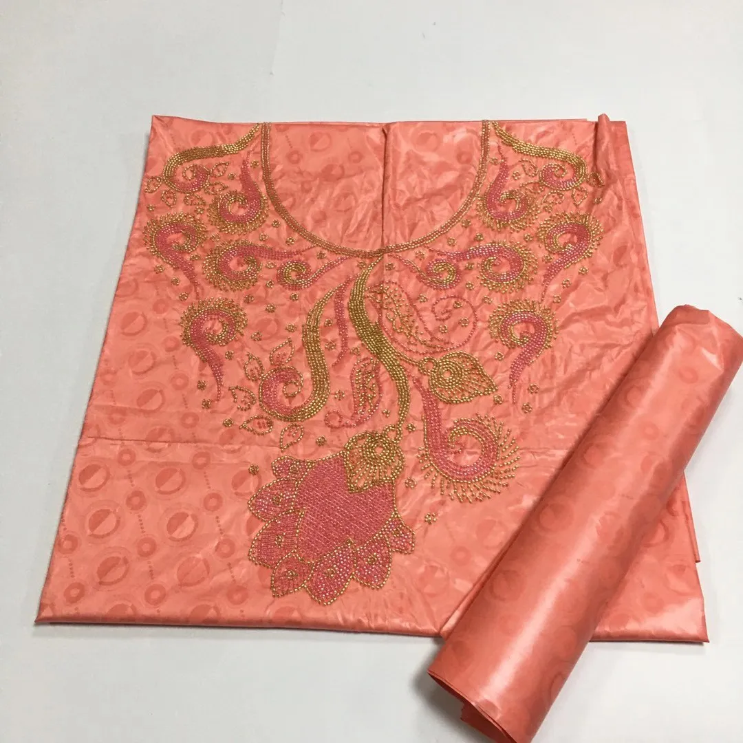 2021 год африканская парча Базина белые камни бусины Гвинея раковина одежда