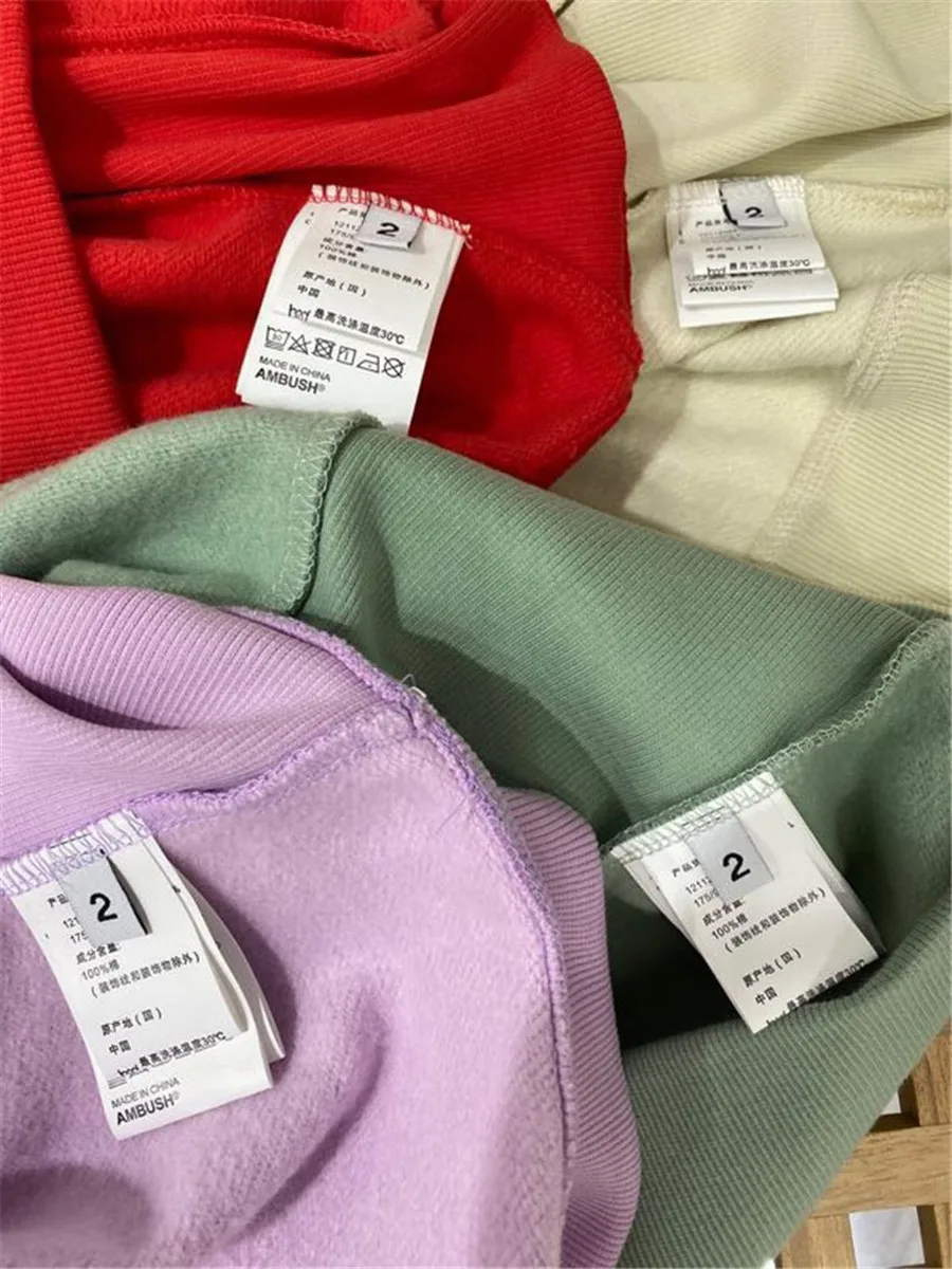 

2020fw Foaming Printing Ambush Sweatshirts Men Women 1:1 Best-Quality Heavy Fabric Hoodies Crewneck vintage hoodie men