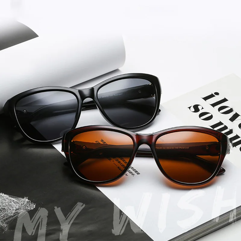 

New Luxury Brand Design Cat Eye Polarized Sunglasses Men and Women Women Elegant Sunglasses Women Driving Glasses