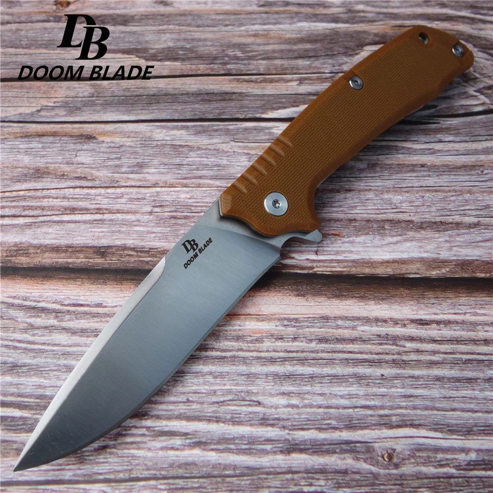 Ножи 7 9 дюйма FH11 60 61HRC нож с шарикоподшипником лезвие D2 Ручка G10 складной для