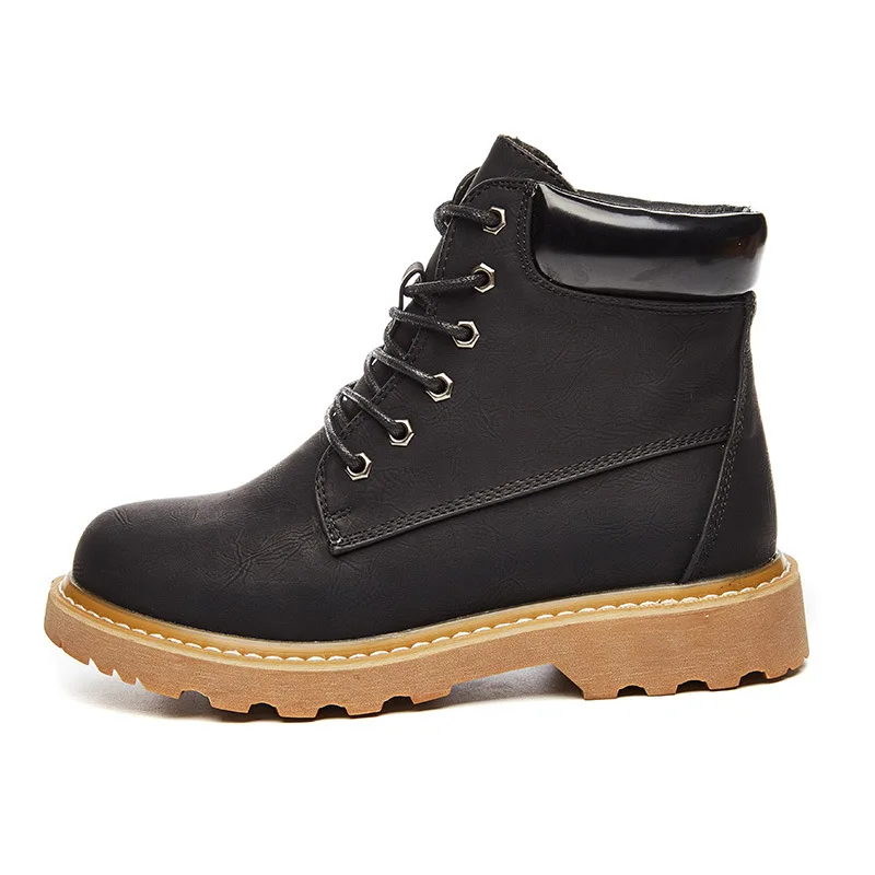 Зимние женские ботинки Короткие Плюшевые Теплые ботильоны для верховой езды