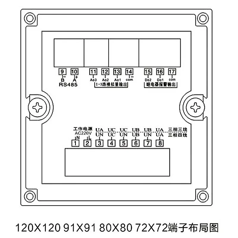 

JP204U-9K4Y Intelligent three-phase voltage meter