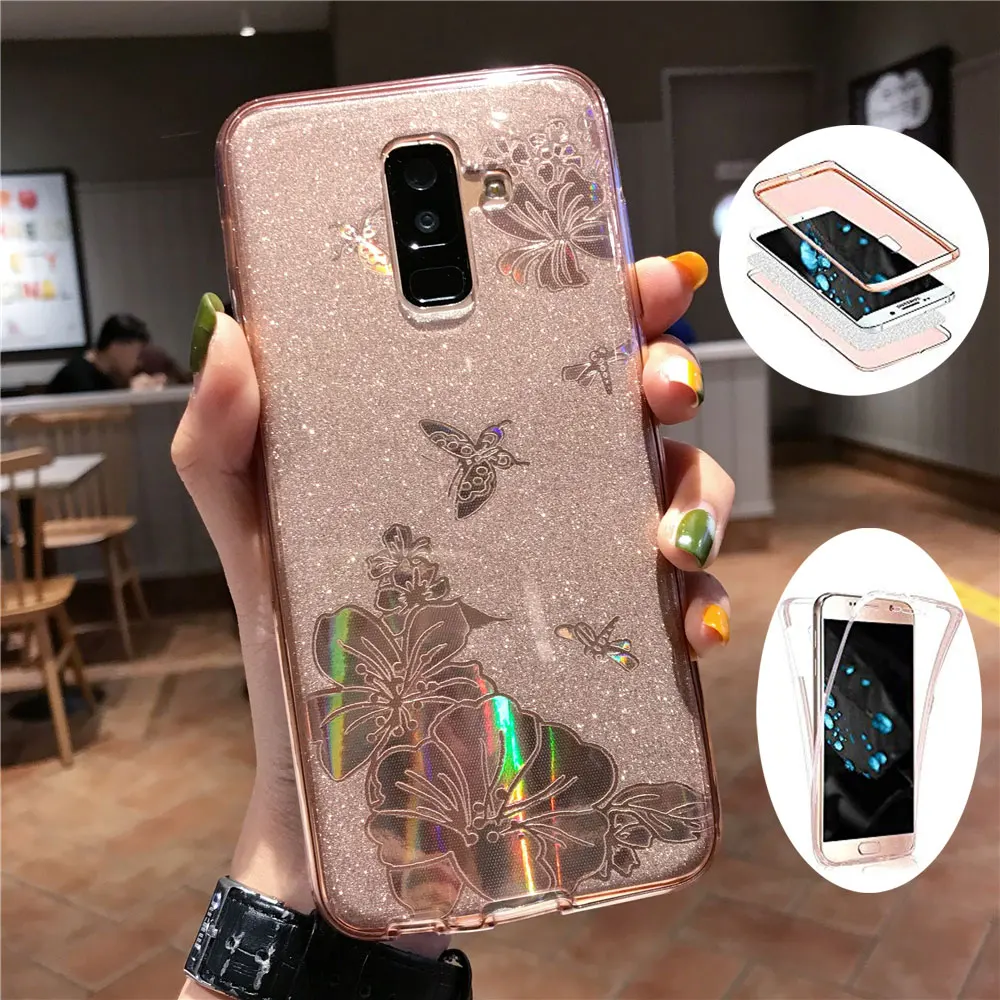 360 чехол из ТПУ с цветком для samsung Galaxy S9 SPlus S10 5G S10E Note 10 9 8 мягкий телефона |