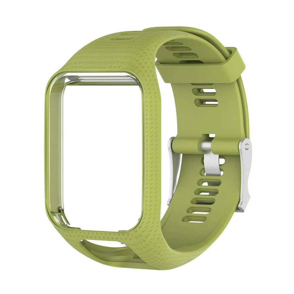 Green Ремешок на запястье для TomTom 2 3 Runner Spark Music сменный Браслет мягкий браслет для часов силиконовый ремень часы Браслет аксессуар - Цвет: Green