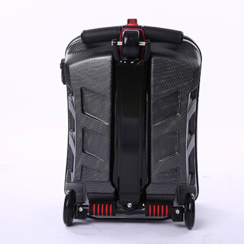 Travel tale 100% PC Personality Cool Scooter Suitcase Carry On Spinner Wheel Multi-function Travel Luggage 21" images - 6