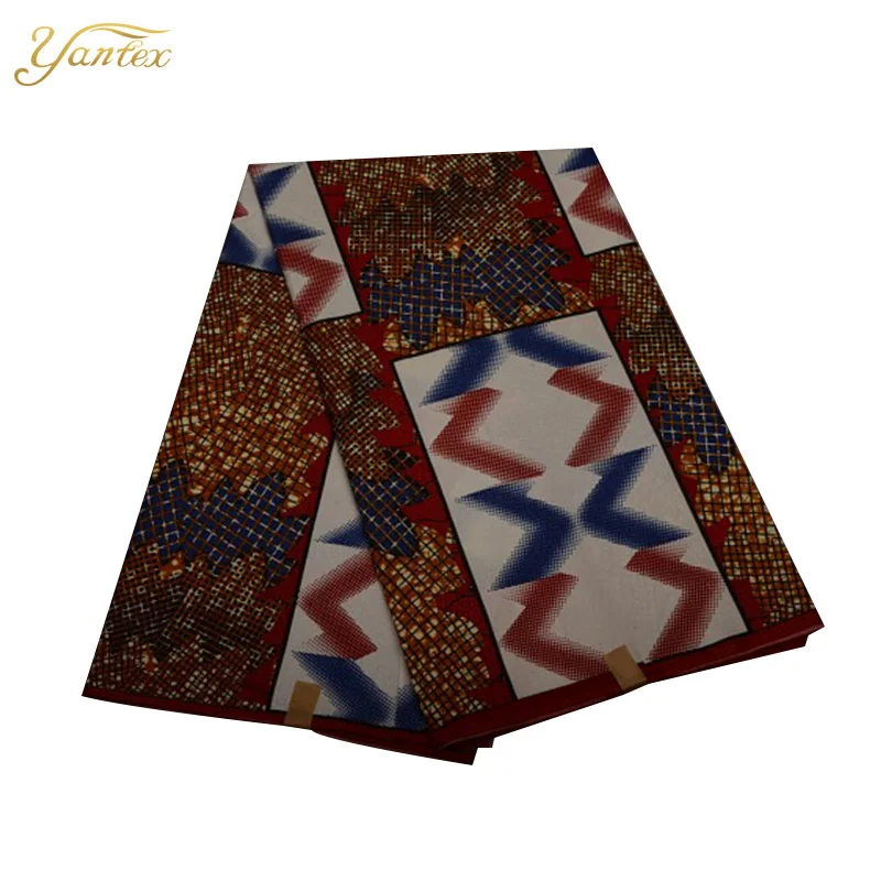 18040024 YANTEXTILE новая Анкара ткань Африканский настоящий воск принт Tissu Africain 6 ярдов настоящий воск Африканский батик ткань для свадебного платья - Цвет: 18040024