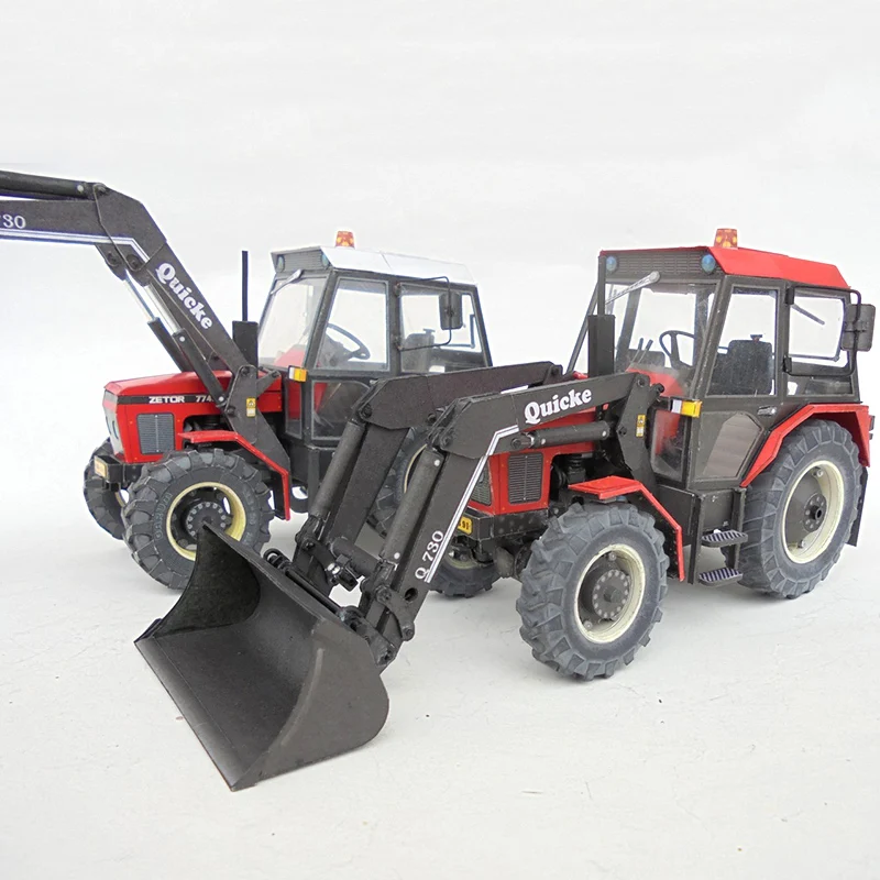 Трактор Zetor 7745 1:32 4 инструмента на выбор Оригами искусство 3D бумажная модель