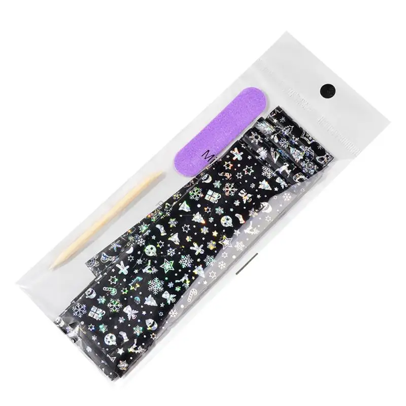 New 16 Pcs Holographic Fire Flame Stencil Hollow Stickers Nail Art DIY Waterproof Wraps TSLM1 | Красота и здоровье