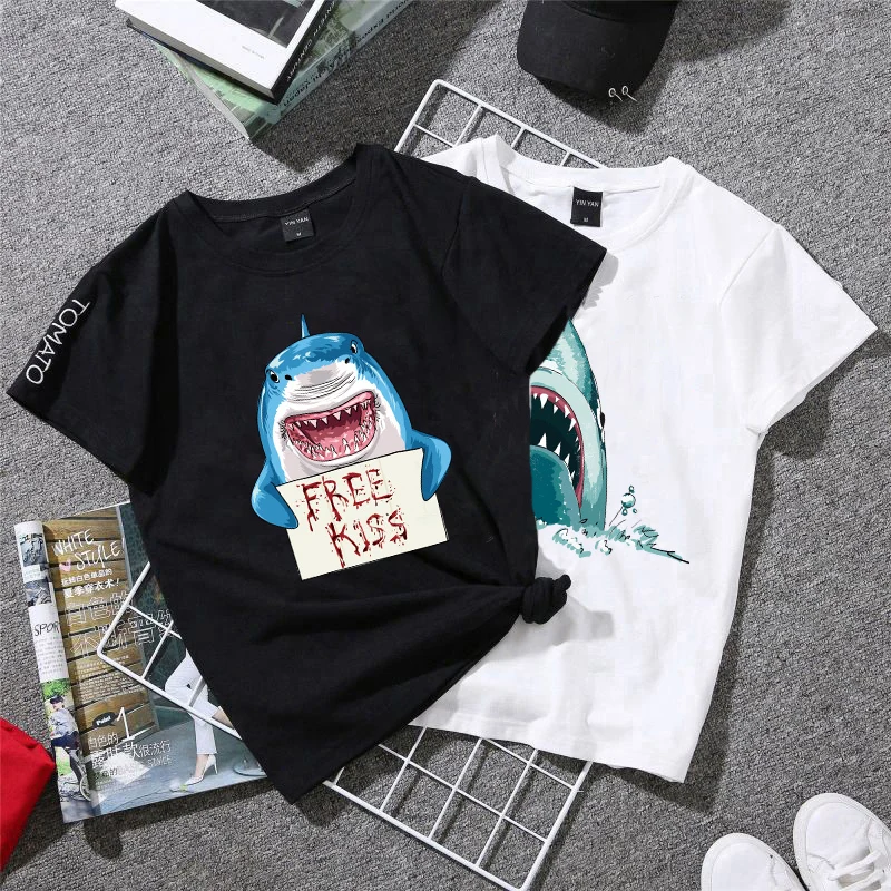 Термонаклейки с мультяшными животными акулами надписями для самостоятельного