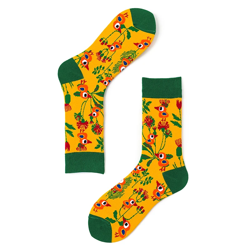 PEONFLY Sale cute animal bunny bird tiger ladybird cartoon Art Men Women Funny Socks Casual Harajuku Skateboard socks | Женская одежда