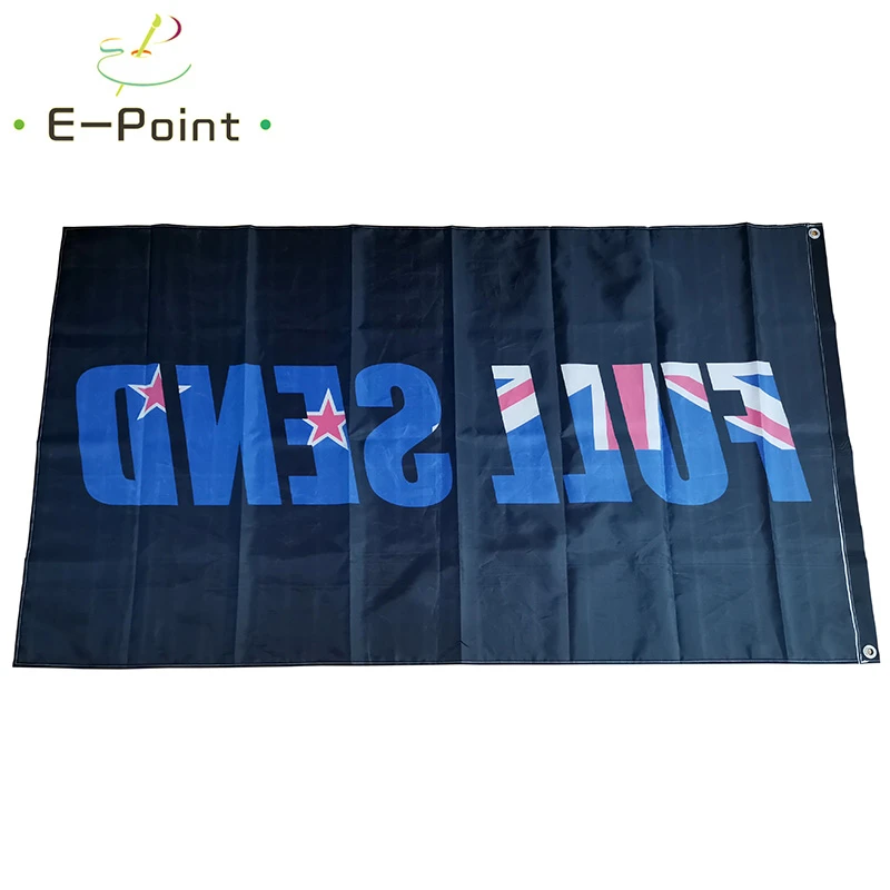 

Full Send New Zealand Black Background Flag 2ft*3ft (60*90cm) 3ft*5ft (90*150cm) Size Christmas Decorations for Home Flag Banner