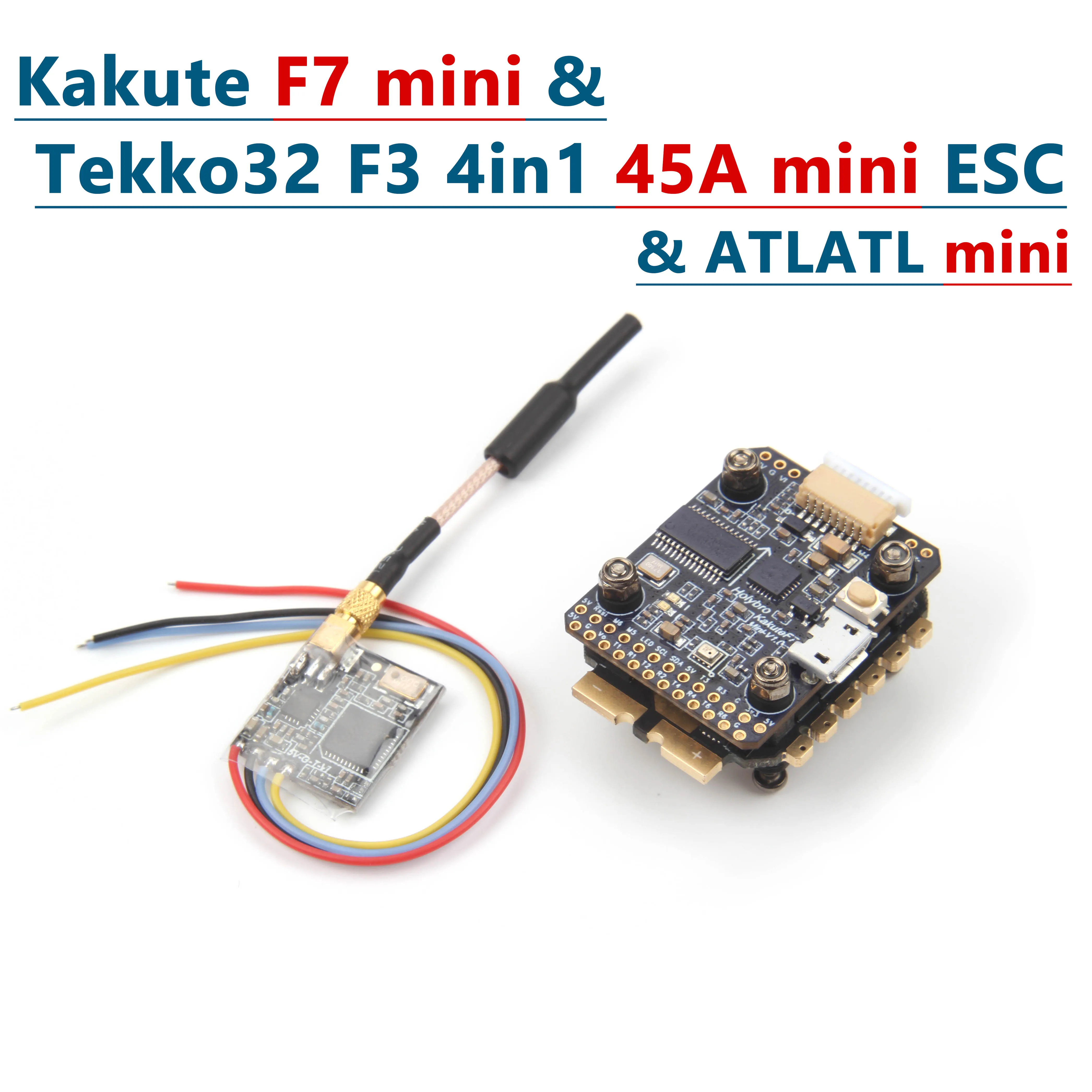 F7 45A ATLATL mini Holybro Kakute F7 мини контроллер Полета& Tekko32 F3 4в1 45А мини ESC& Atltal mini VTX 5,8G комбо мини стек 20*20 мм Монтажный Хол - Цвет: F7 45A ATLATL mini