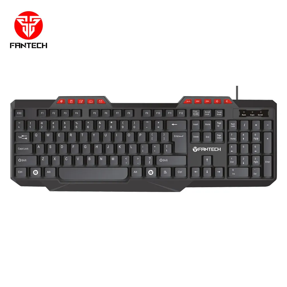 K210 Fantech K210 многофункциональная клавиатура 114 ключей английская проводная USB Keybord для ежедневного использования офисный Keybord - Цвет: K210