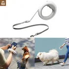 Выдвижной Поводок для собак Youpin MOESTAR, светодиодное освещение, гибкий ошейник для домашних животных, поводок для собак, щенков, длина 2,6 м, умный пульт дистанционного управления