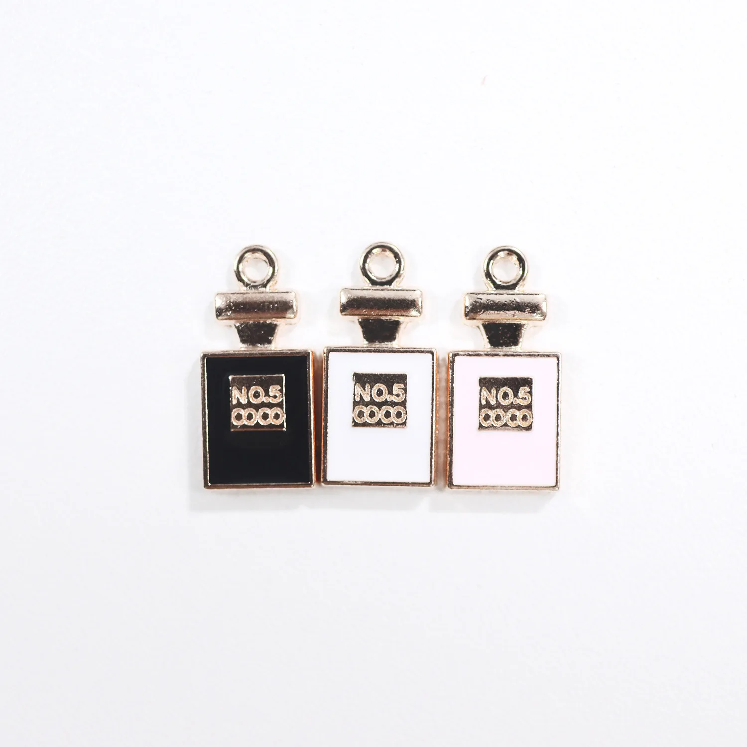 

10pcs Perfume Bottle Enamel Charms Pendants Jewelry Making Handmade Craft