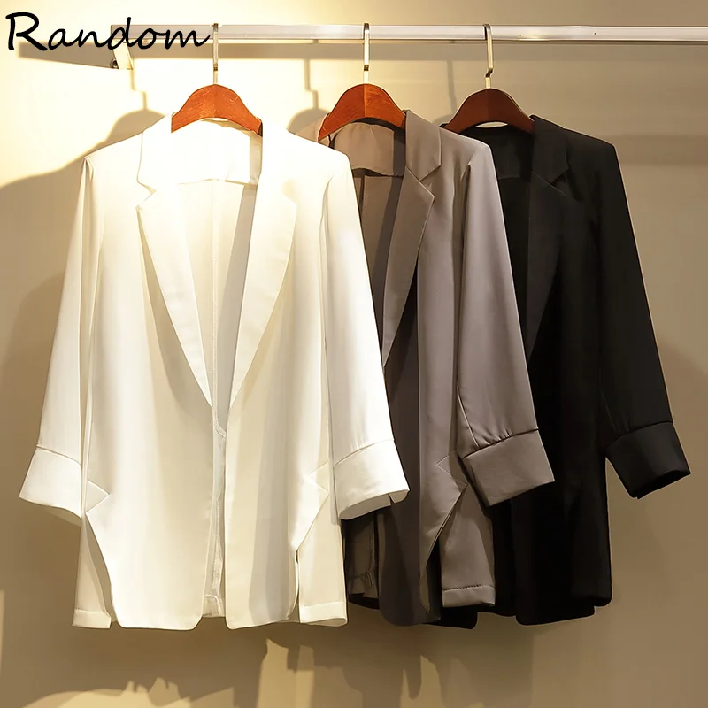 Женский офисный блейзер с длинным рукавом однотонный пиджак в винтажном стиле