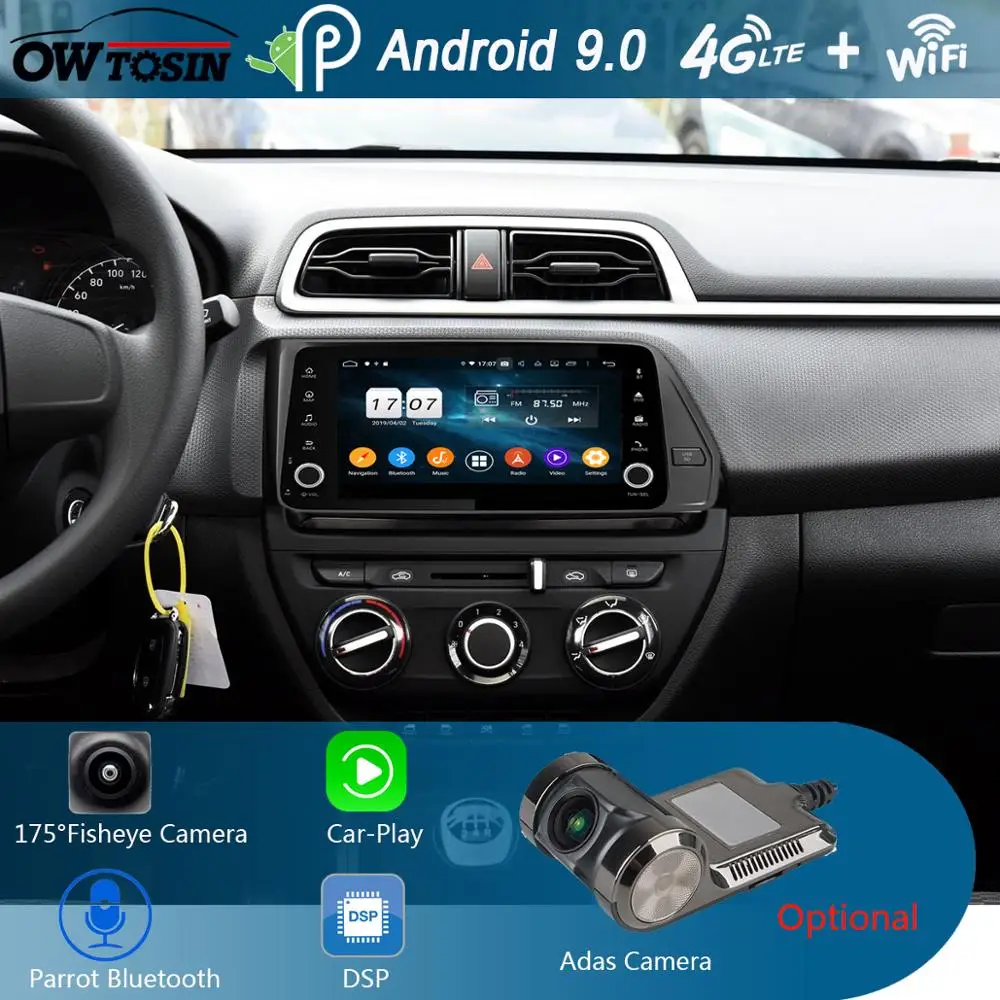 Автомобильный мультимедийный плеер 9 &quotIPS Android 0 8 ядер 4 Гб + 64 ГБ для Hyundai Verna 2017 2018