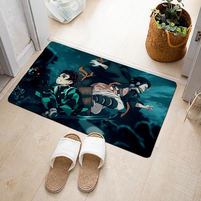 Коврик напольный с дьявольским лезвием мультяшный домашний нескользящий для