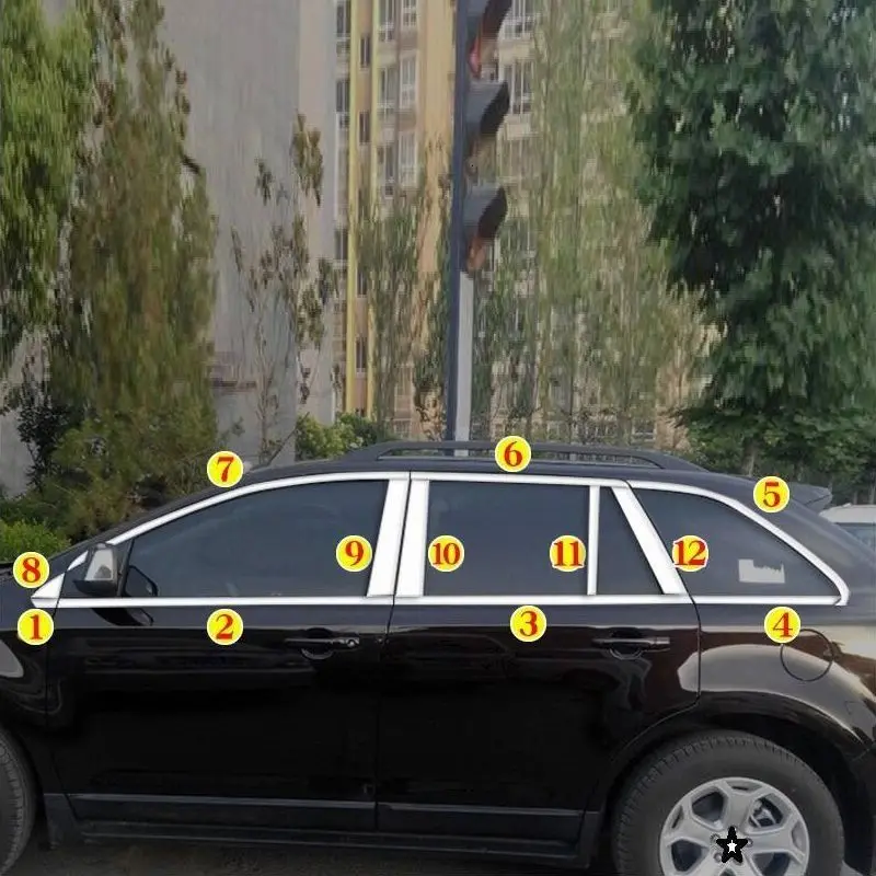 Automovil хром тело окна крыло зеркало наружные высококачественные части автомобиля Стайлинг 09 10 11 12 13 14 15 16 17 18 для Ford Edge