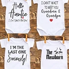 Боди для малышей, для бабушки, дедушки и тети, сплошной, объявление беременности