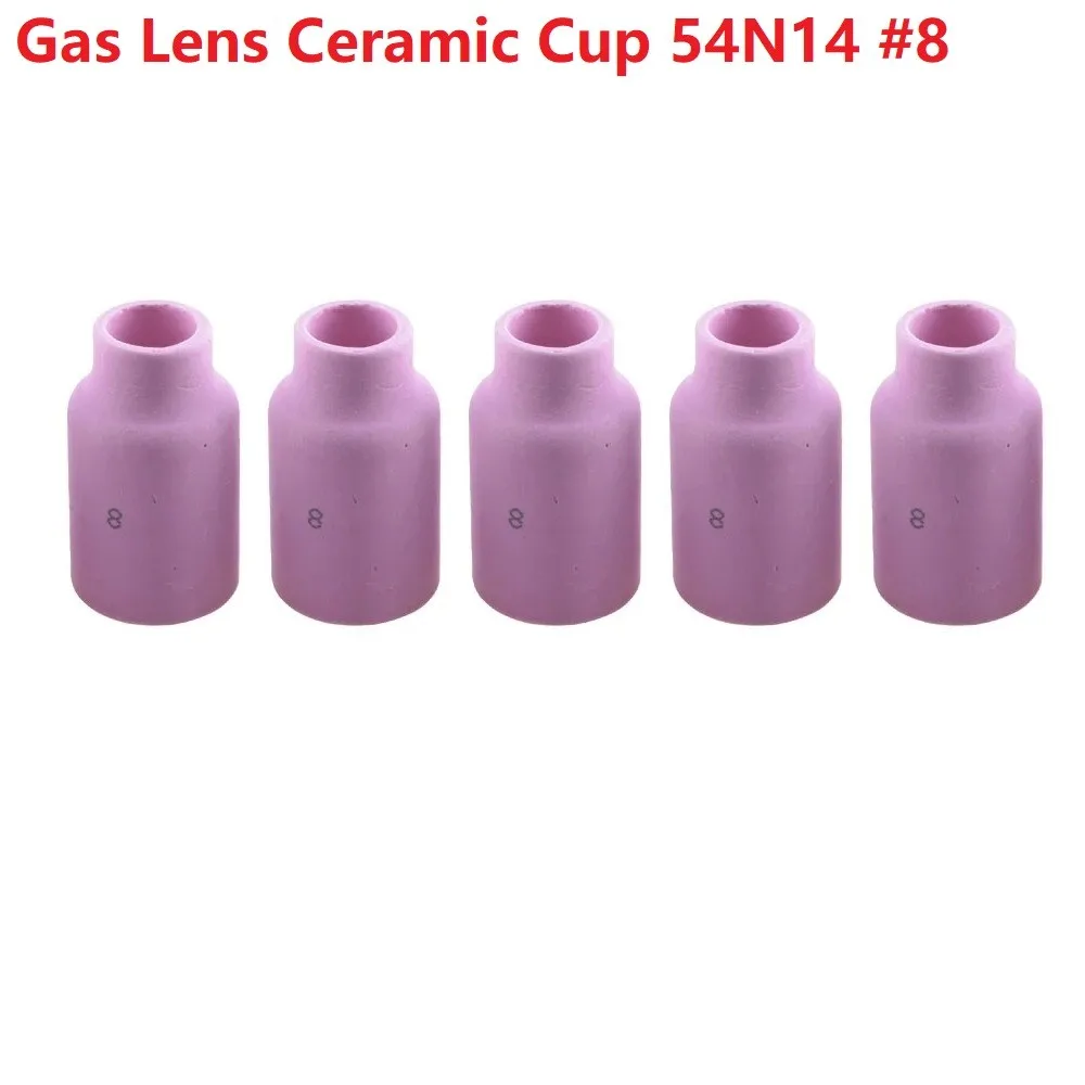 

5 шт. газовая линза, керамическая чашка 54N14 #8 для сварофонарь TIG 17/18/26, алюминиевые сопла, работающие с корпусом газовой линзы 45V24-45V29