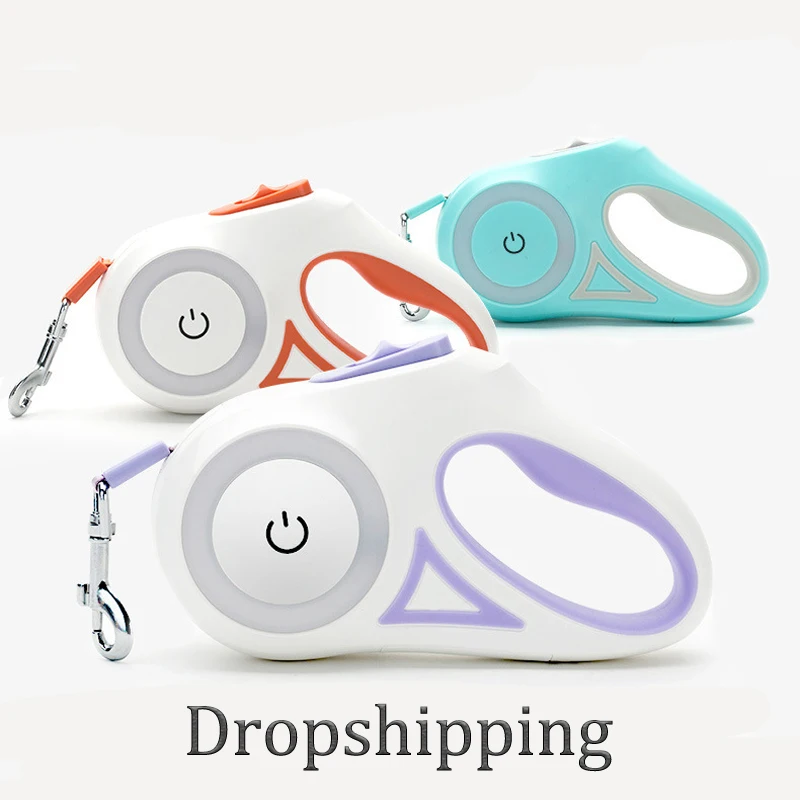 

Retractable Dog Leash with Anti-Slip Handle 360° Tangle-Free Heavy Duty Strong Nylon Tape/Ribbon Dropshipping