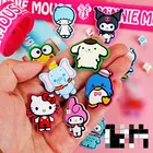 Подвески Hello Kittys, Кроксы, обувь Sanrios, животные, кот, Мультяшные аксессуары, милые украшения для обуви из ПВХ для детей, женщин, друзей, подарочный набор