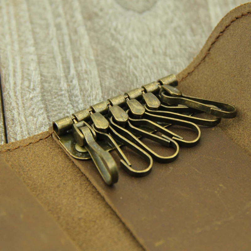 Винтажный брелок из воловьей кожи чехол Дамский натуральной череп ключ кошелек