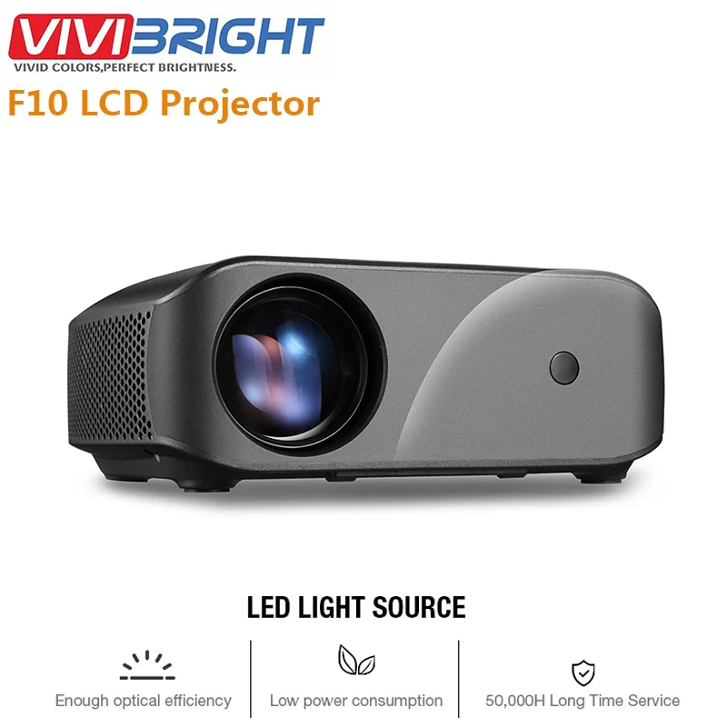 VIVIBRIGHT F10 LCD Projector 1280x720P Home Theatre Entertainment Video HDMI USB Built-in Speaker 2800 lumens Projectors |