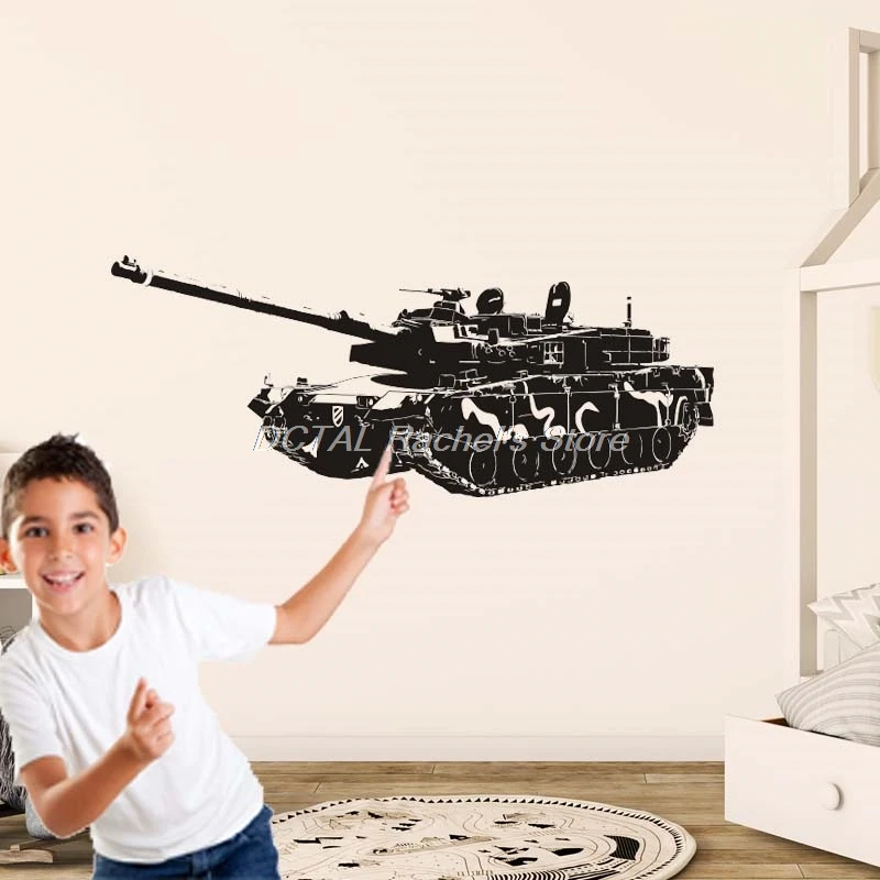 K2 Main Battle Tank Wall Sticker Military Weapon Decal Vinyl Sticker House Murals For Kids Room Decoration