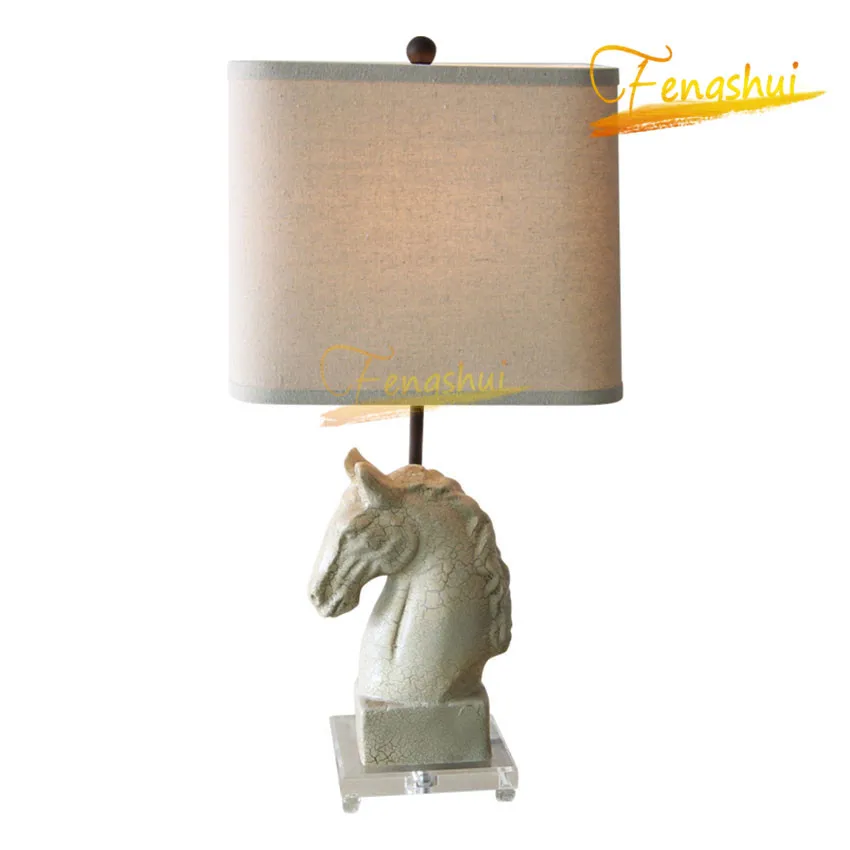 

Modern LED Table Lamp Lighting Retro Art Horse Head Table Decoration Lamp Study Bedside Bedroom Hotel Living Room Reading Lights