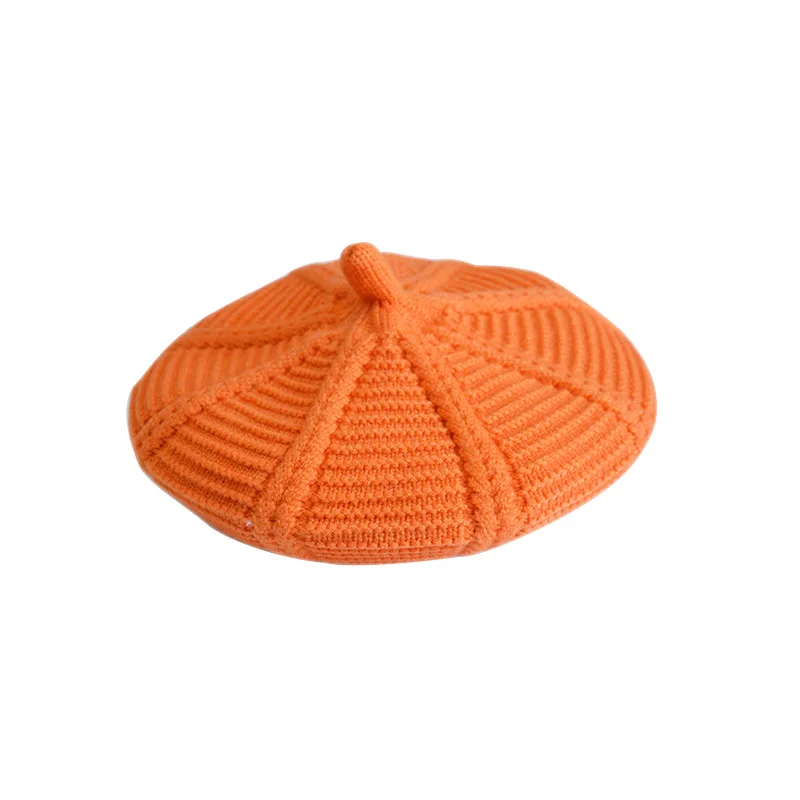 Детские вязаные береты осень и зима 2019 новые шерстяные шапки модные