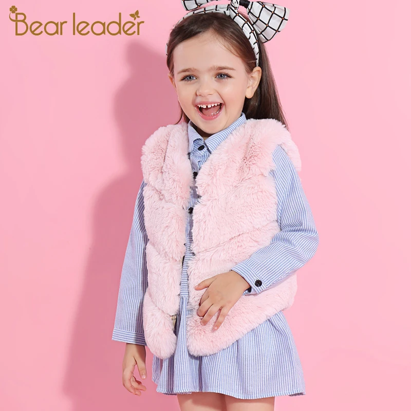 Bear Leader/верхняя одежда для девочек; Новинка г.; осенний детский жилет; зимняя одежда для маленьких девочек; детский жилет modis для девочек; одежда