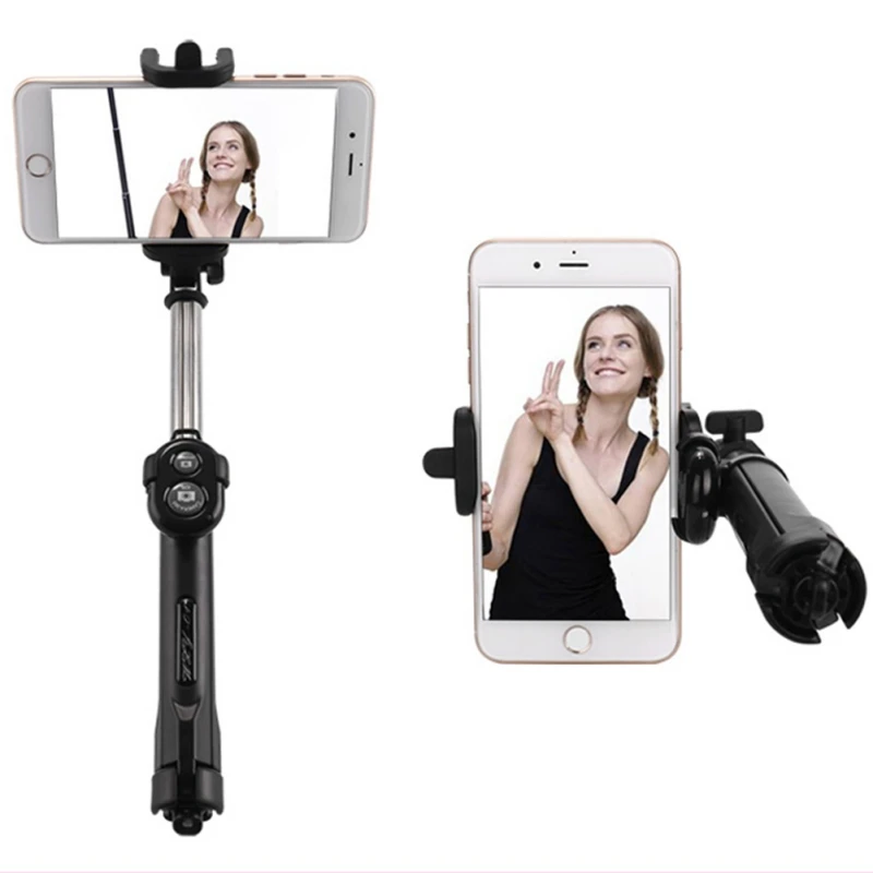 Выдвижная Беспроводная Bluetooth селфи-палка 3 в 1, выдвижной ручной монопод, мини-штатив с дистанционным затвором для селфи