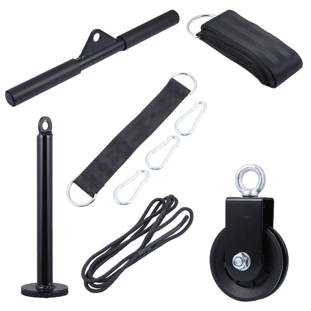

9pcs LAT Pulley System Cable Pulley Attachments Lift Pulley System Training Kit