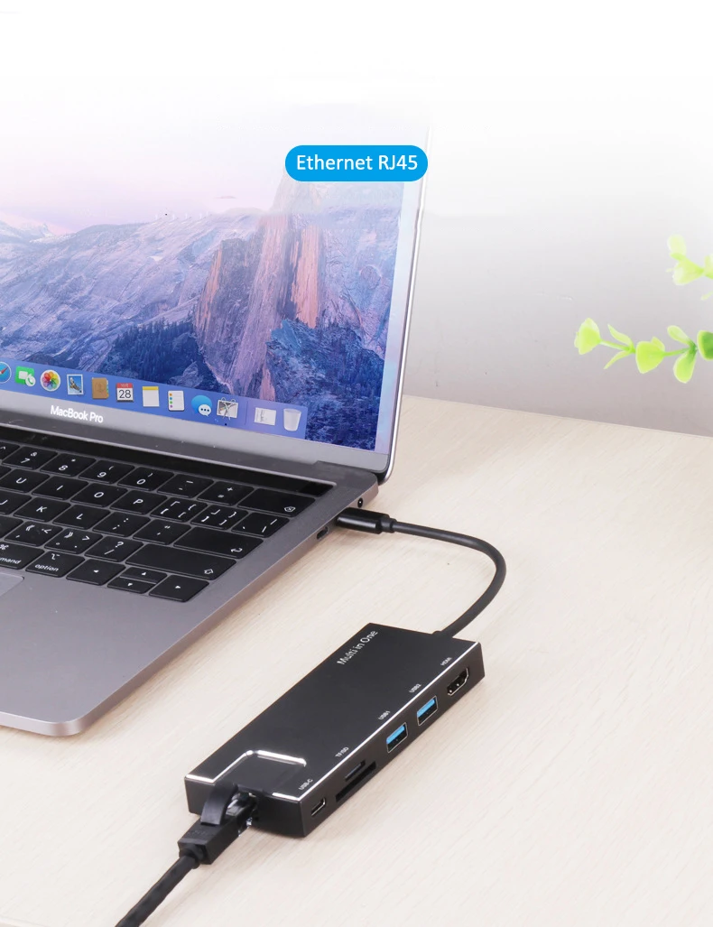 Док-станция с разъемами USB 3 0 и Type-C RJ45 7 в 1 | Мобильные телефоны аксессуары