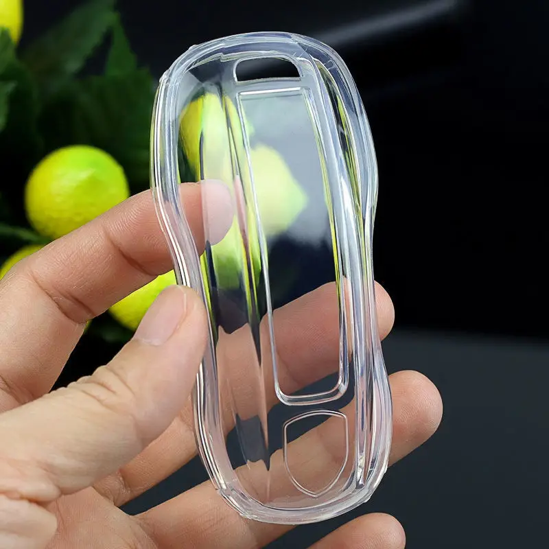 

Car Transparent key shell/case/cover for PORSCHE Taycan/Panamera/Macan/Cayenne/911/718,Full package protection,Light and soft