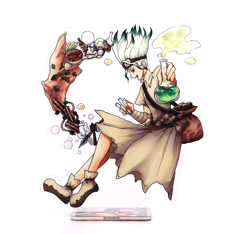 Милый аниме Ishigami Senkuu мультфильм Dr.STONE печатная фигурка на акриловой подставке