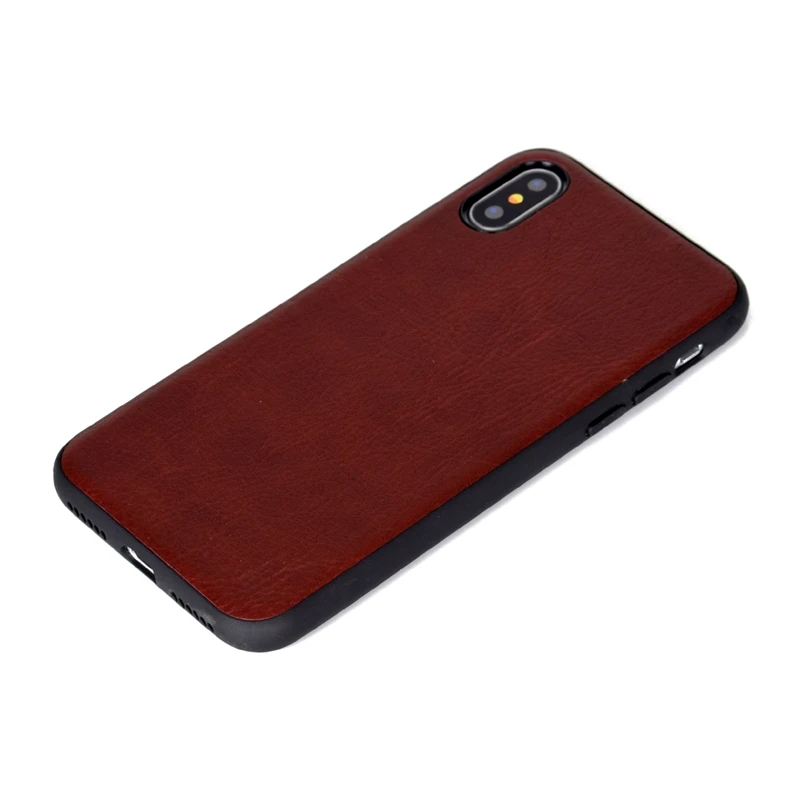 Роскошные кожаные чехлы для iPhone 7 8 6s 6 Plus, чехол для телефона, задняя крышка для iPhone XS Max X XR, ультра тонкий Coque Capa Funda Cute - Цвет: Коричневый