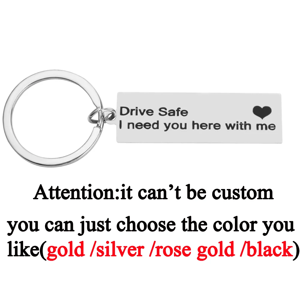 Drive safe Персонализированные фото брелок-календарь на заказ подарок Выгравированная Дата имя нержавеющая сталь брелок Выпускной юбилей день рождения - Цвет: Drive safe