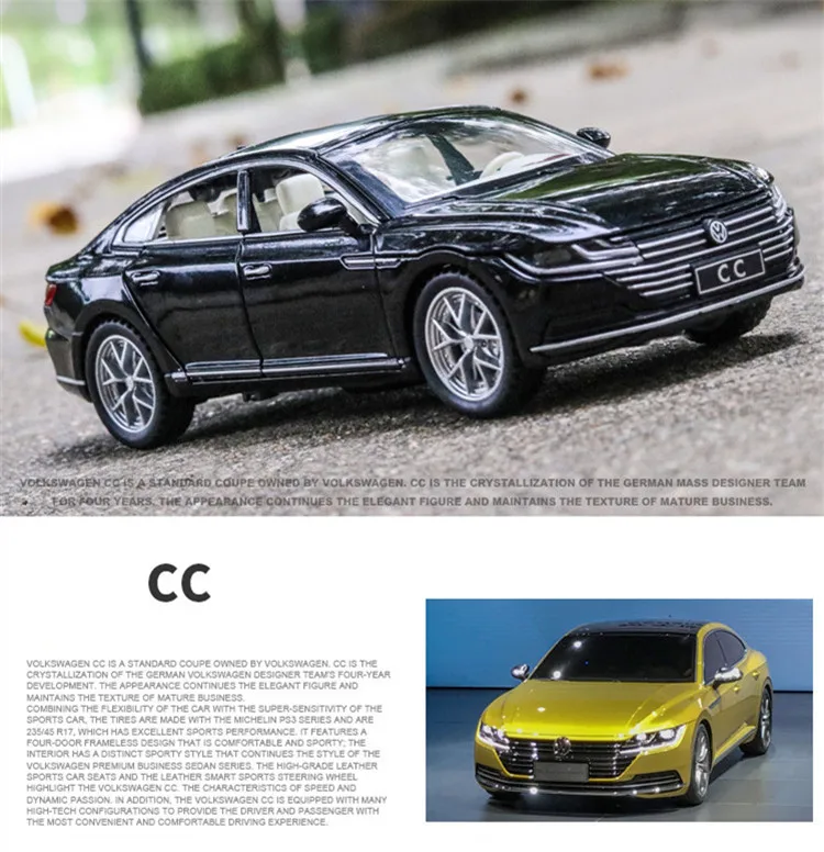 Горячая 1:32 CC роскошная модель сплава автомобиля, имитация литого металла звук и свет обратно к детям игрушки подарки