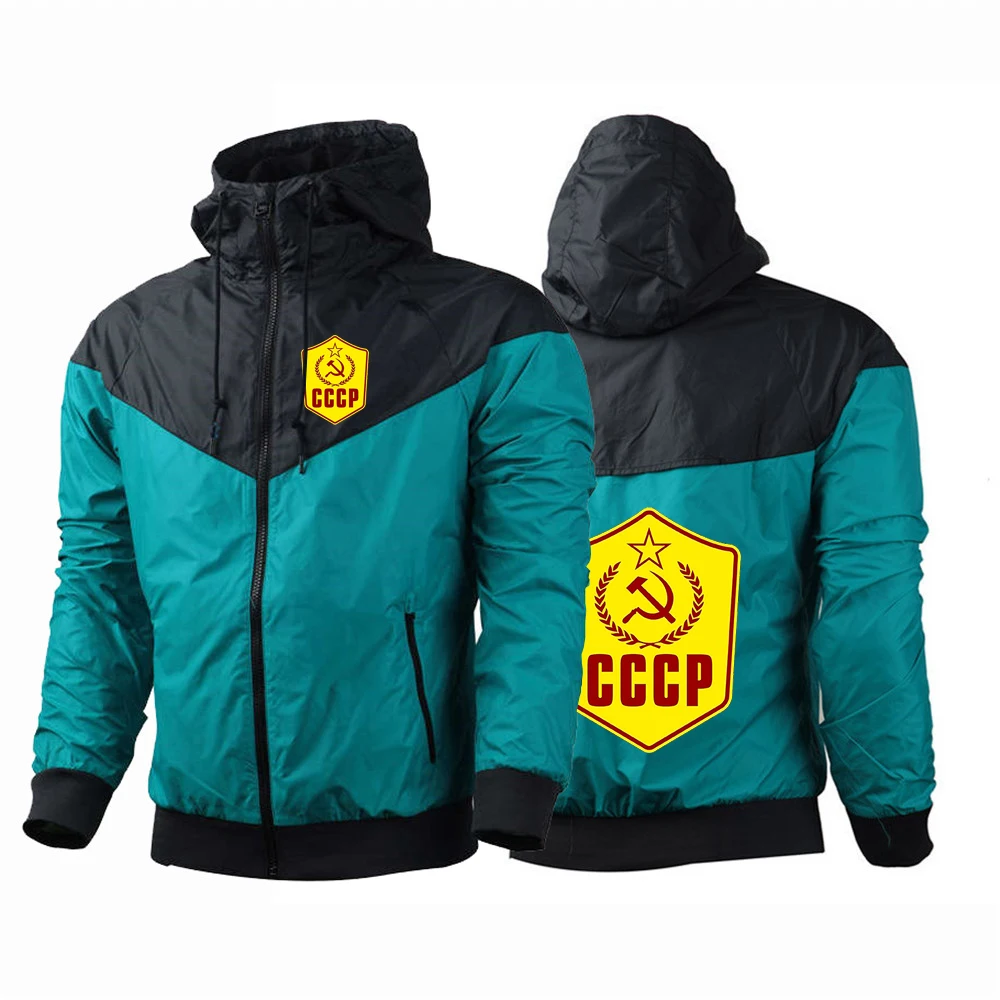 Летние CCCP Для мужчин спортивные костюмы в стиле панк и для отдыха: флисовая