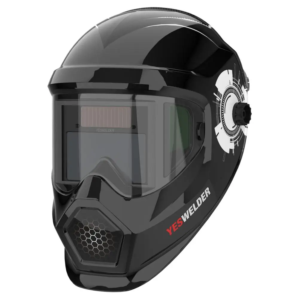 Сварочная маска YESWELDER с автозатемнением работающая от солнечной батареи боковым