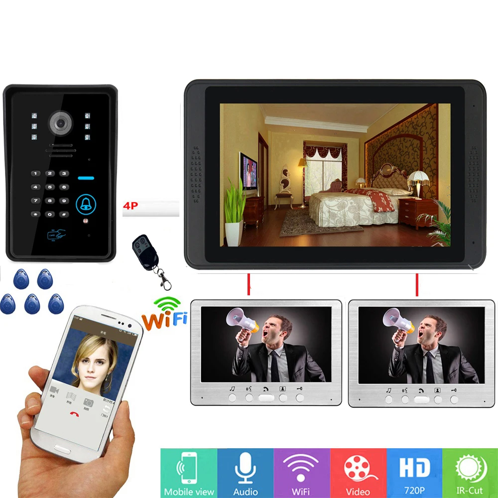 Дверной видеодомофон с Wi-Fi и управлением через приложение | Безопасность защита
