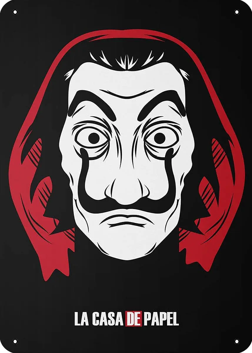 

Money Heist La casa de Pap Movies Metal Tin Sign 12"X 8" Wall Arts