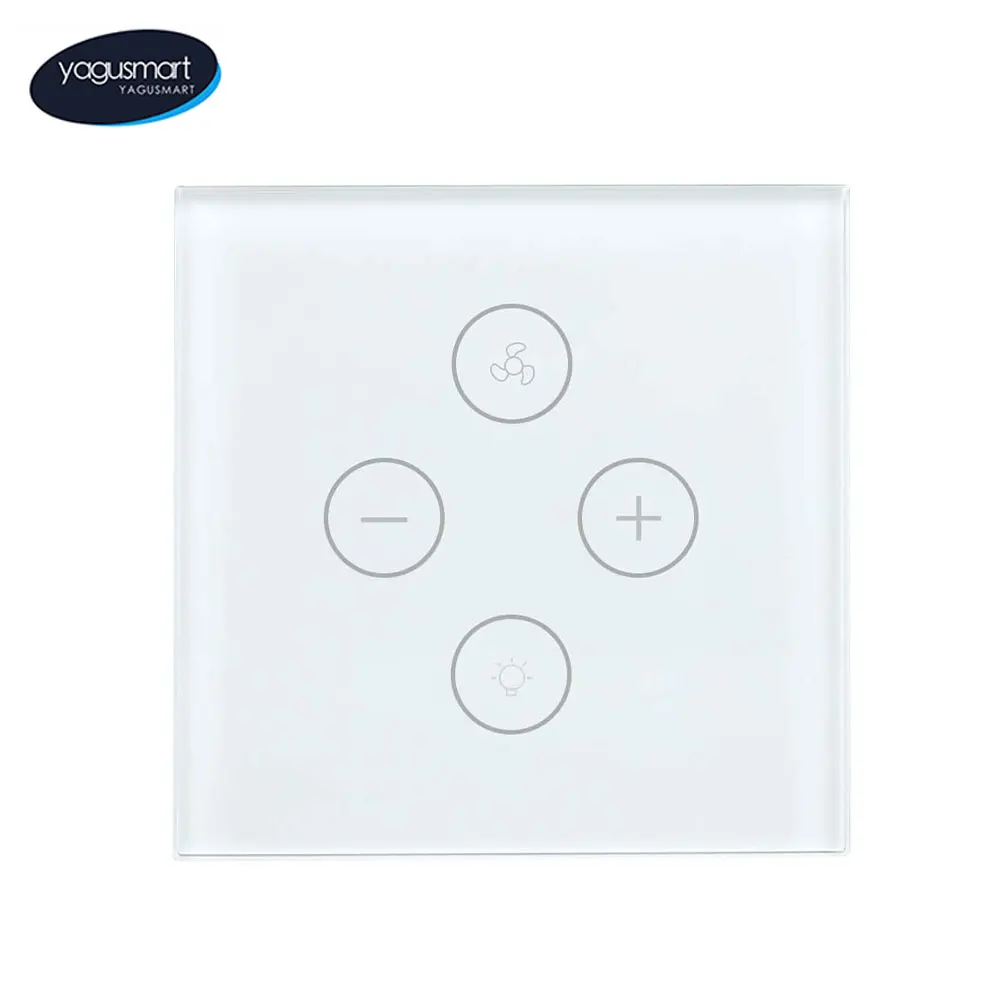 

Yagusmart WiFi Smart Ceiling Fan Light Wall Switch Neutral Wire Required Compatible with Alexa Google Home Remote Control Timer
