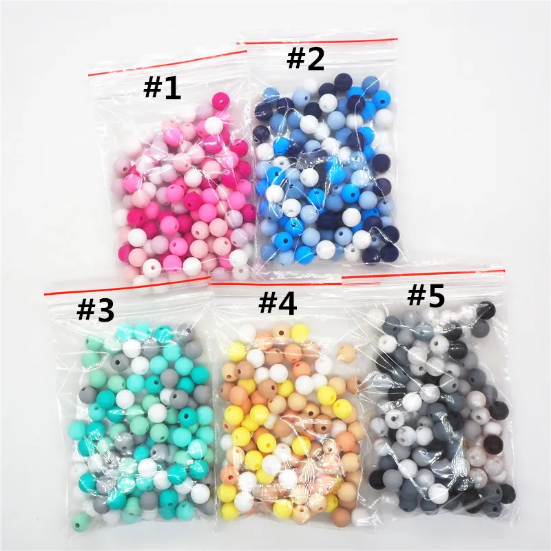 Chenkai 1000pcs 9mm 12mm 15mm BPA Free DIY Silicone Teether Pendant Beads Baby Pacifier Dummy Jewelry Sensory Toy Accessories