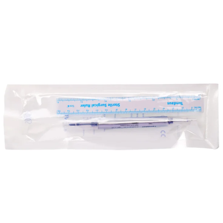 

200pcs Surgical Skin Marker for Eyebrow Skin Marker Pen Tattoo Skin Marker Measure Measuring Ruler Set Tool