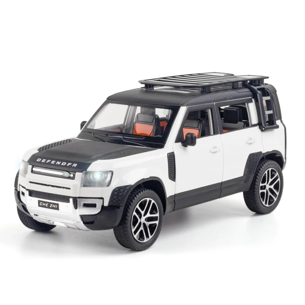 

1:24 Высокая моделирования Land Defender сплав внедорожная модель автомобиля Suv украшения звук и светильник, игрушки для детей, подарки